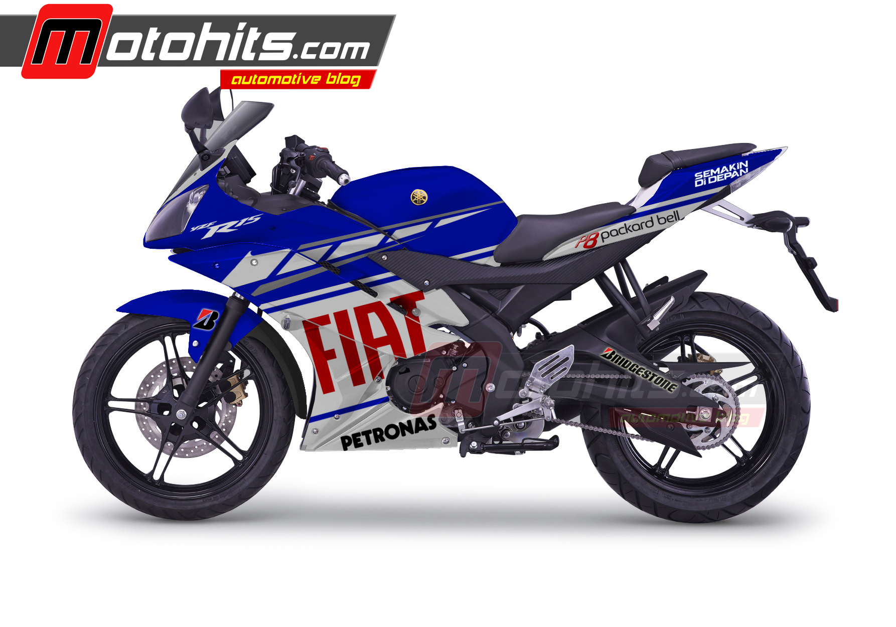 Kumpulan 61 Modifikasi Yamaha R15 Warna Putih Biru Terbaru Dan