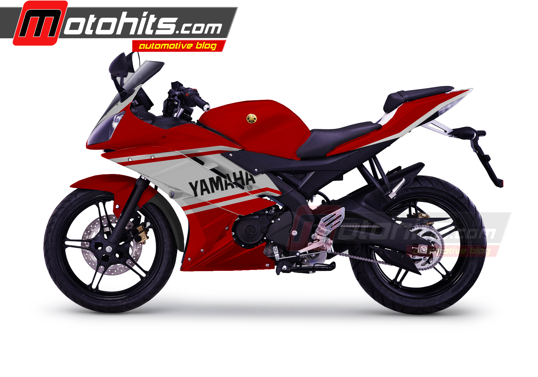 Gambar Modifikasi Yamaha R15 Merah Putih Pangeran Modifikasi